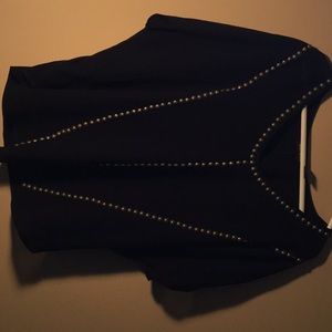 Sheer studded Black top